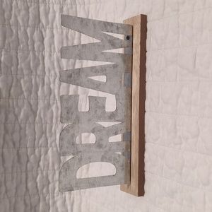 DREAM metal desk sign